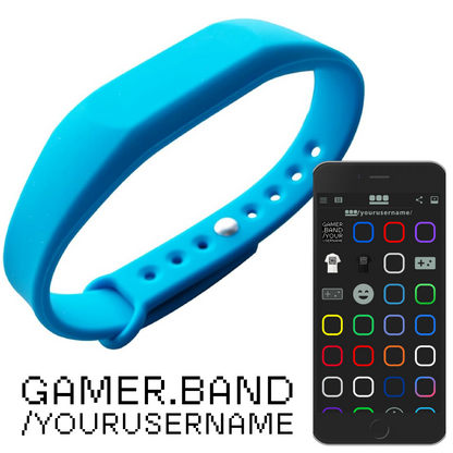 Gamer Band NFC Tap Wristband - List Gaming Names, Gaming Links, Streaming Channels, Social Media Profiles, Merch Stores, and more