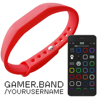 Gamer Band NFC Tap Wristband - List Gaming Names, Gaming Links, Streaming Channels, Social Media Profiles, Merch Stores, and more