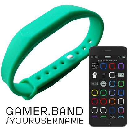 Gamer Band NFC Tap Wristband - List Gaming Names, Gaming Links, Streaming Channels, Social Media Profiles, Merch Stores, and more