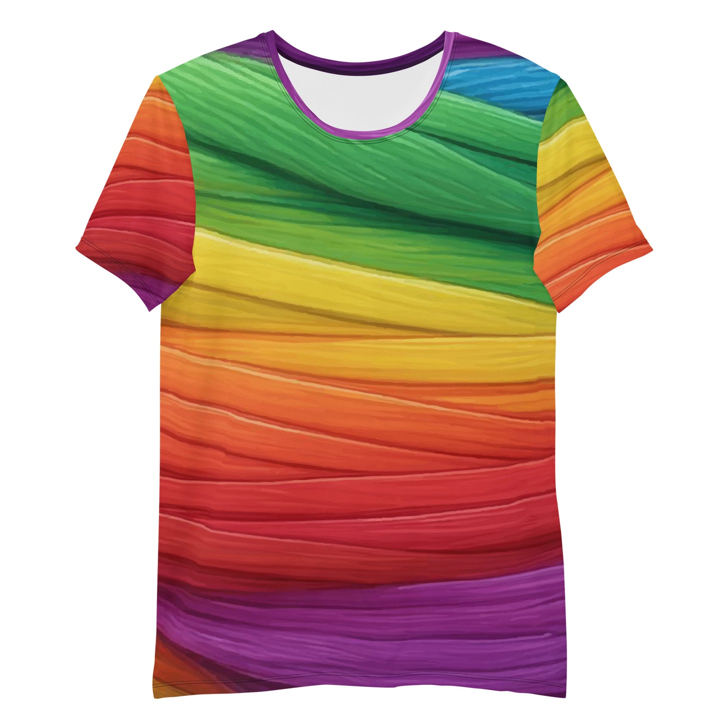 Mummy Wrap Costume Style - Men's Athletic T-shirt - Rainbow Mummy Cat Dance