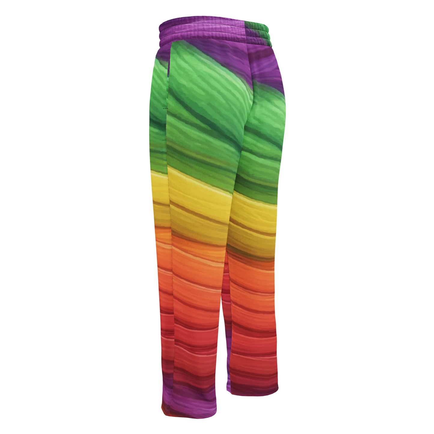 Mummy Wrap Costume Style - Rainbow Mummy Cat Dance Wide-Leg Joggers