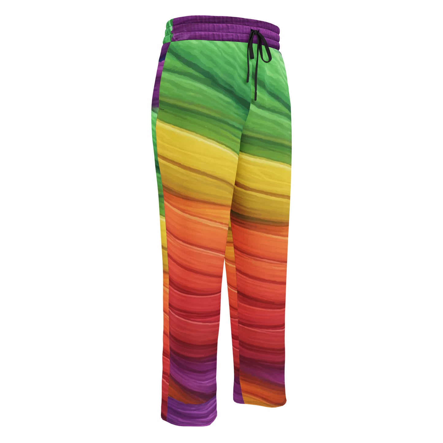 Mummy Wrap Costume Style - Rainbow Mummy Cat Dance Wide-Leg Joggers