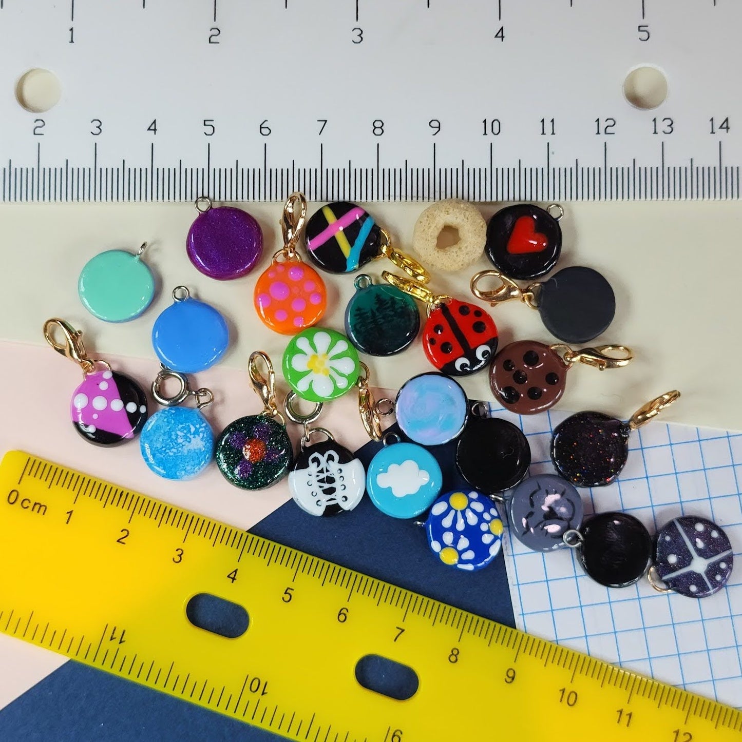 Mini NFC Charm - Handmade - Link to social profiles, pay me link, game invite or anywhere. Custom Personalized 13mm-15mm