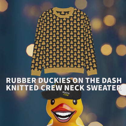 Rubber Duckies on the Dash - Knitted crew neck sweater