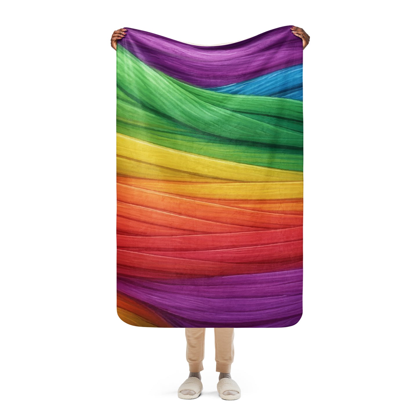 Mummy Wrap Costume Style Sherpa blanket Rainbow Mummy Cat Dance