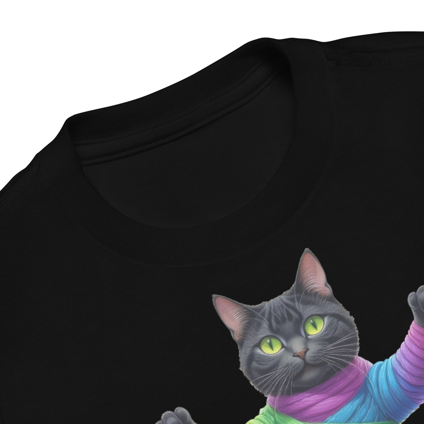 Toddler Short Sleeve Tee Rainbow Mummy Cat Dance