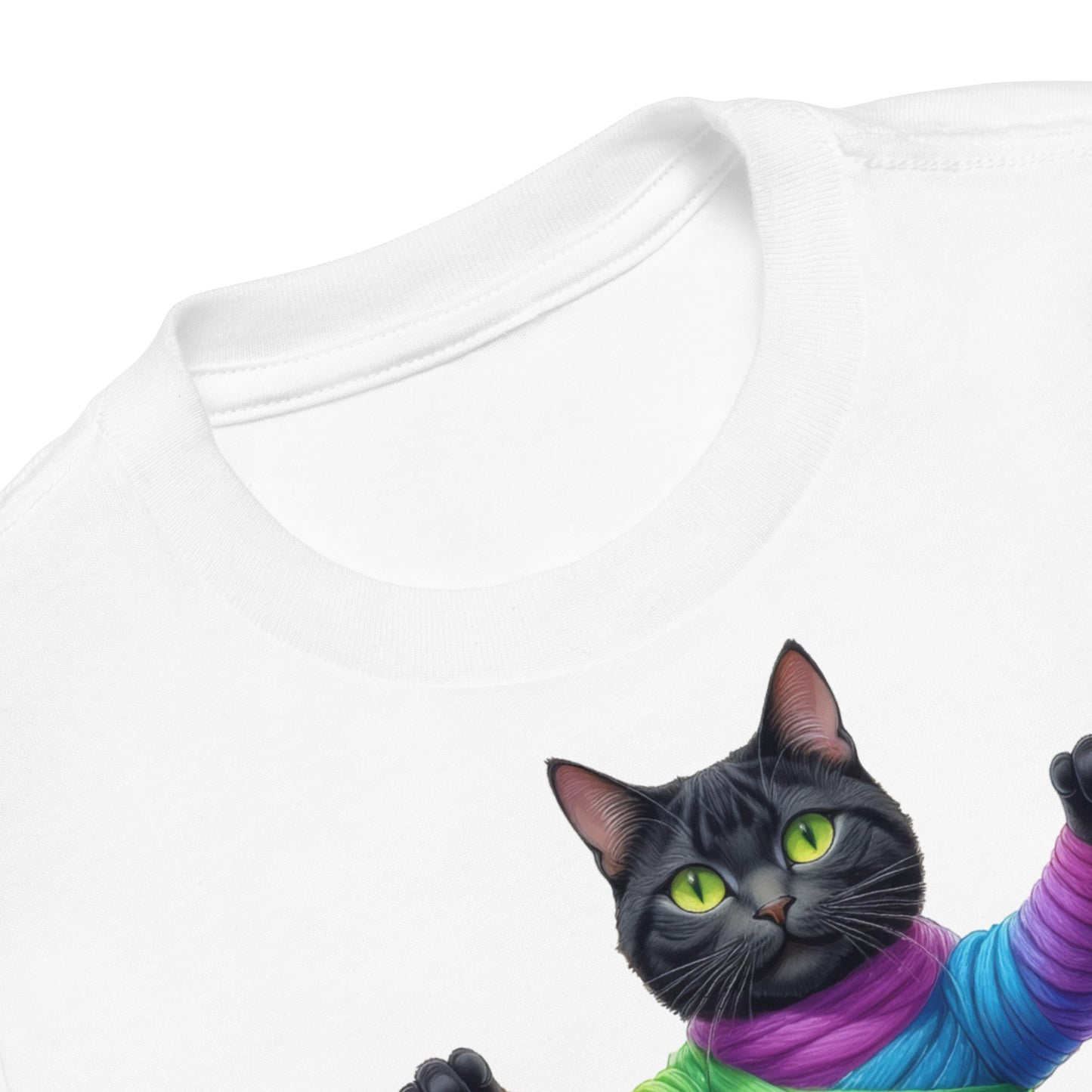 Toddler Short Sleeve Tee Rainbow Mummy Cat Dance