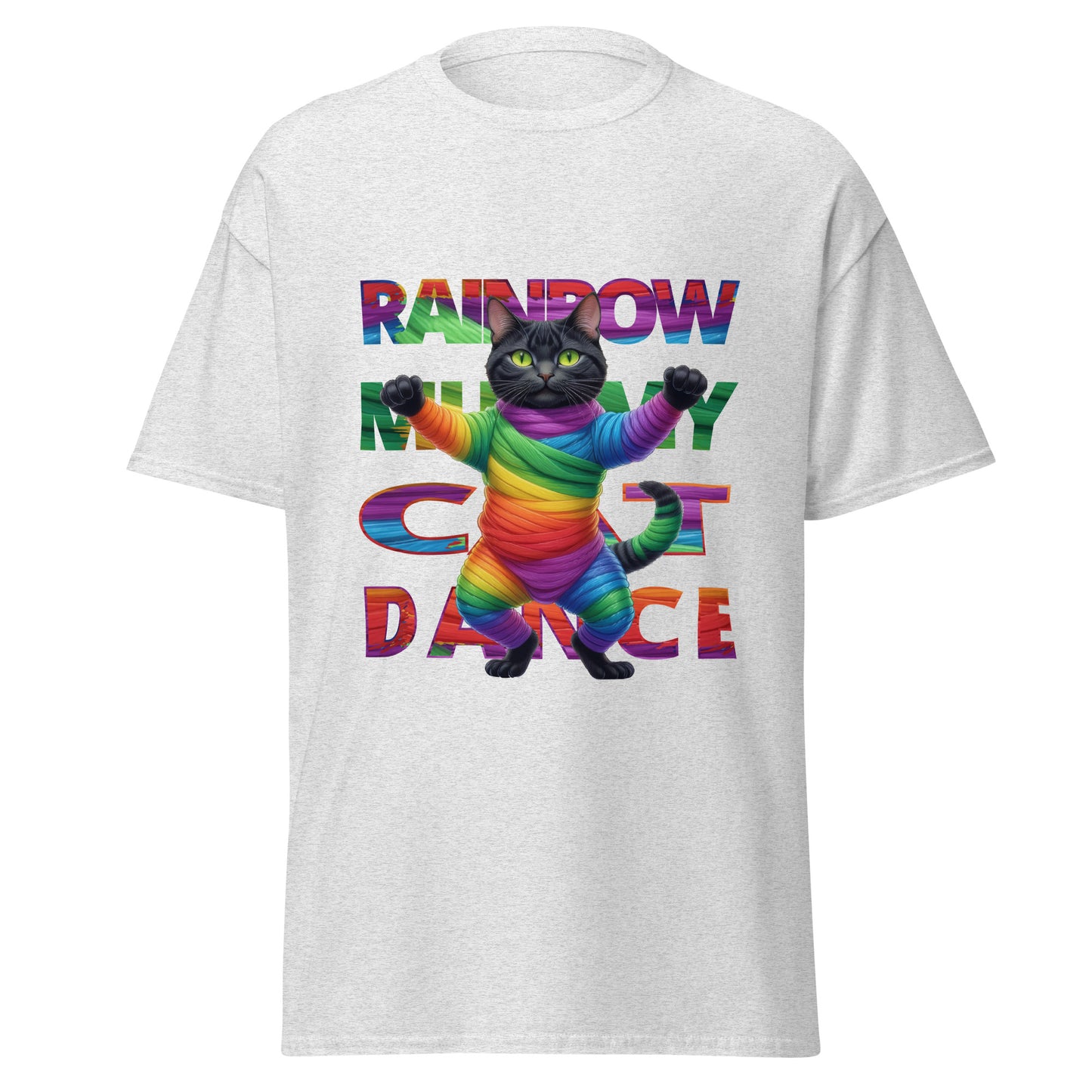 Cat Text Tee Rainbow Mummy Cat Dance - T-shirt