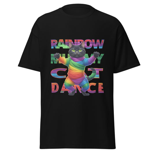 Cat Text Tee Rainbow Mummy Cat Dance - T-shirt