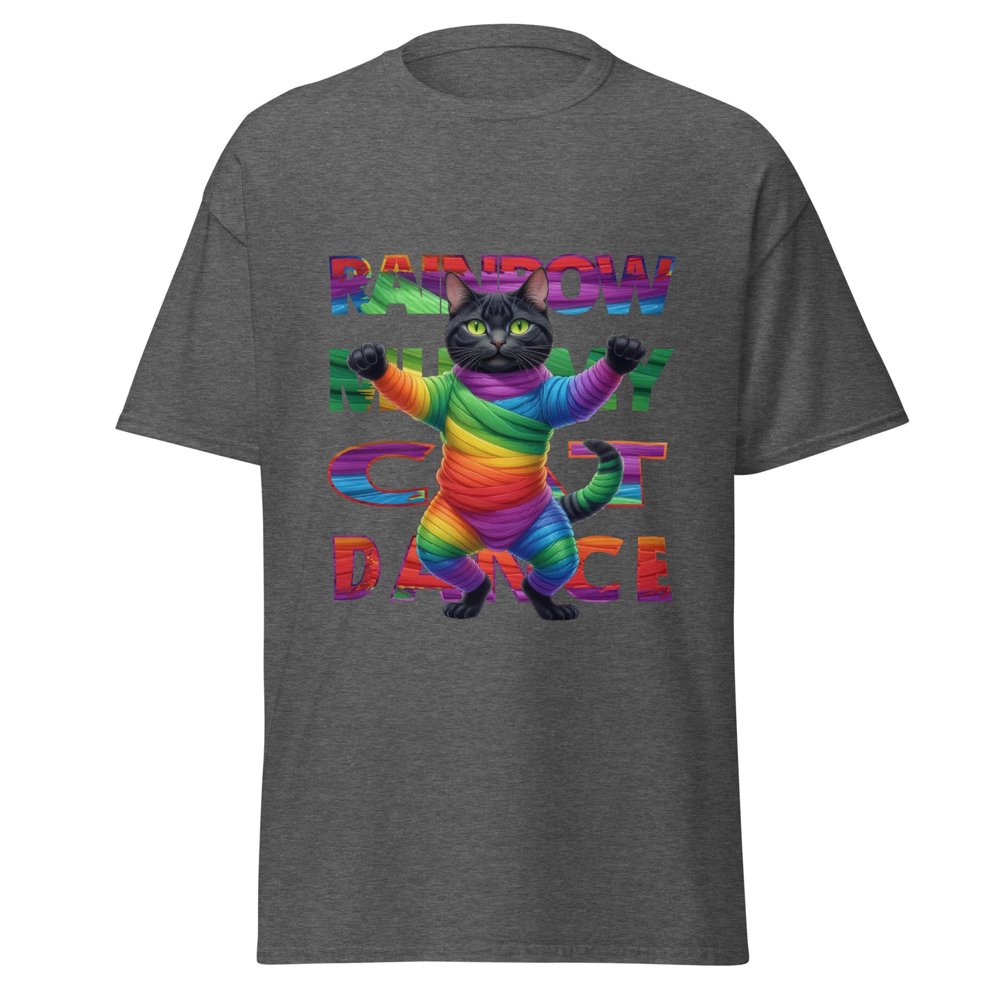 Cat Text Tee Rainbow Mummy Cat Dance - T-shirt