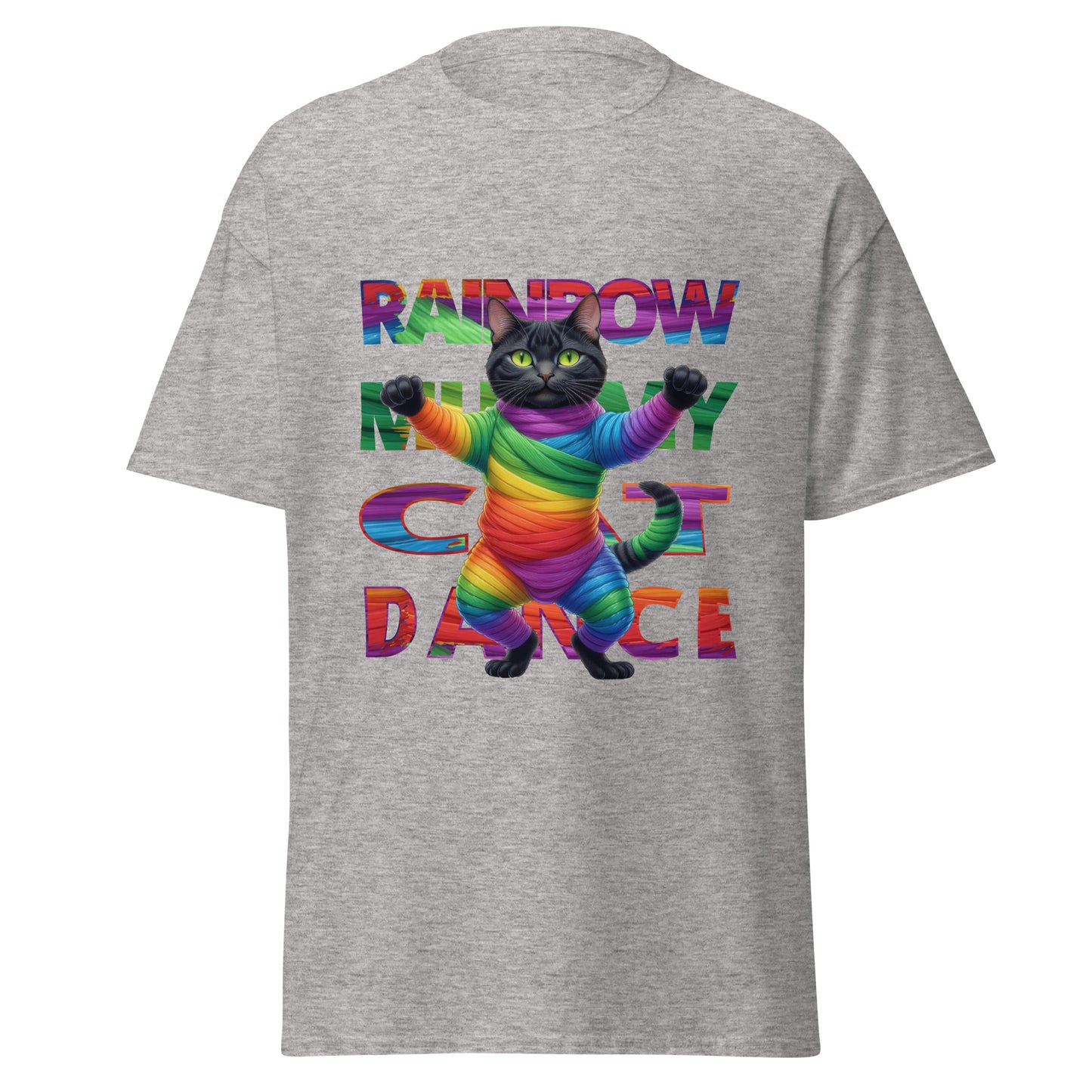 Cat Text Tee Rainbow Mummy Cat Dance - T-shirt