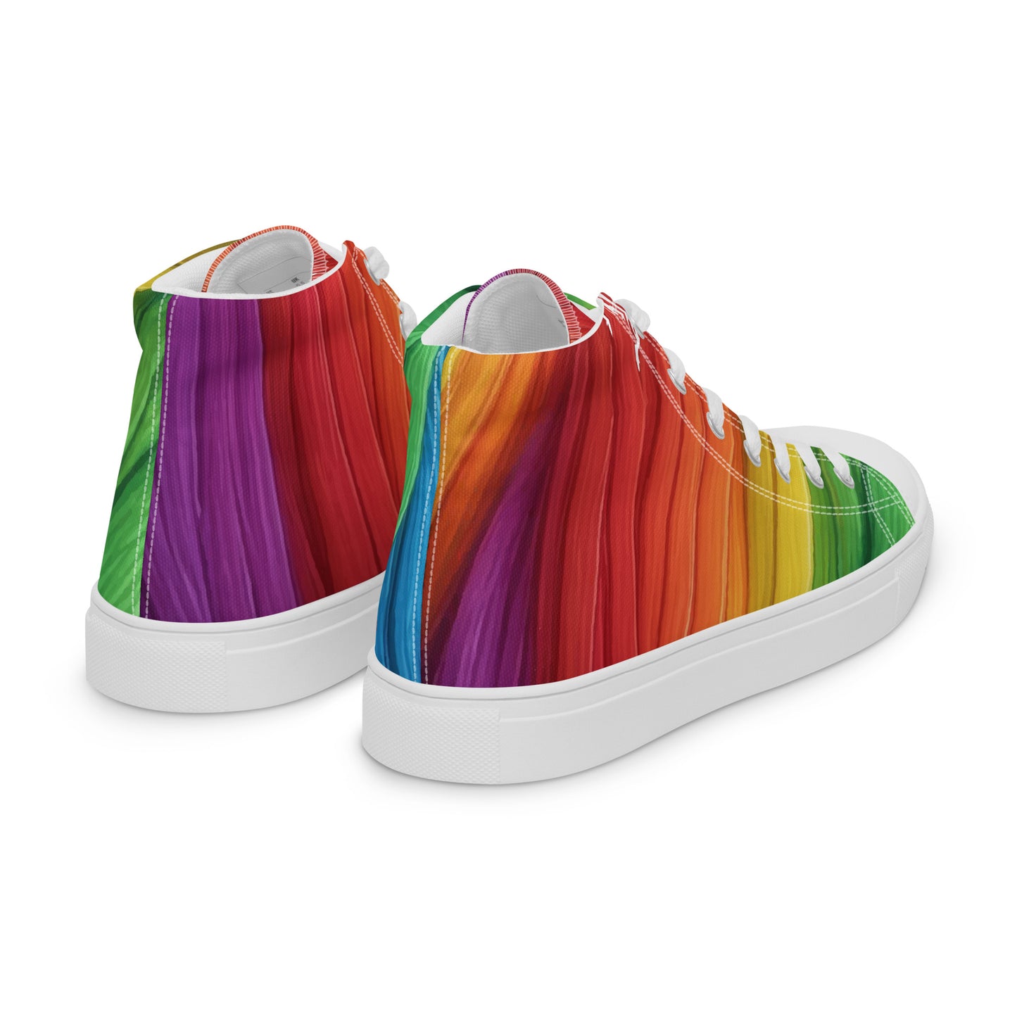 Mummy Wrap Costume Style Women’s high top canvas shoes Rainbow Mummy Cat Dance